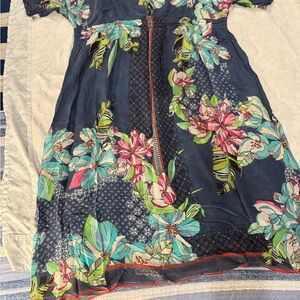 Johnny Was Kids Dress with Blue and Pink Floral Design